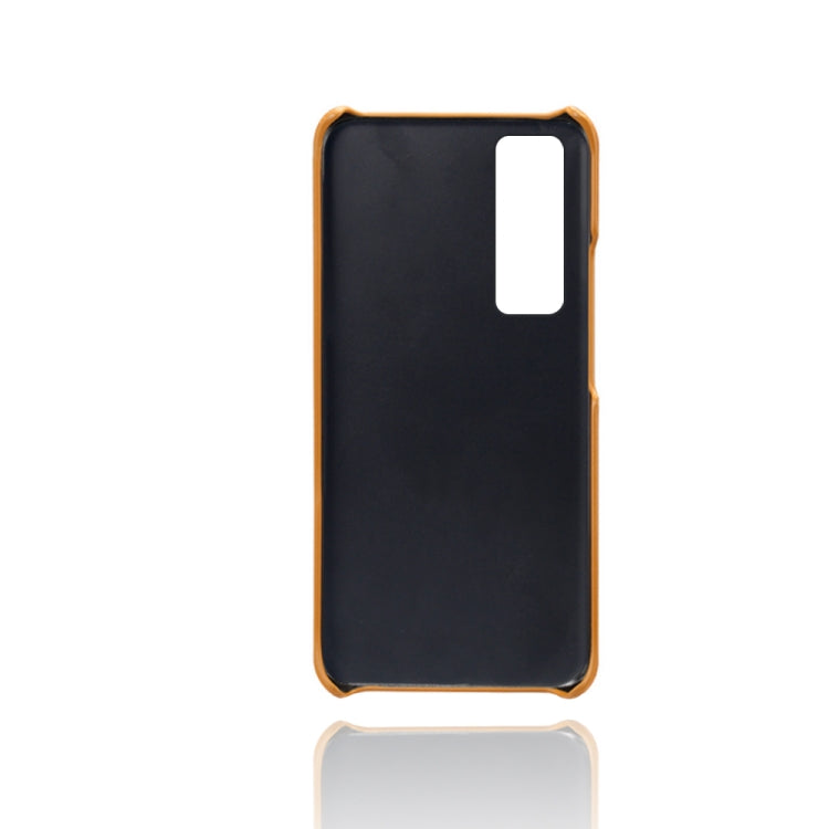 For Huawei nova 7 Pro Calf Texture PC + PU Leather Back Cover Shockproof Case with Dual Card Slots