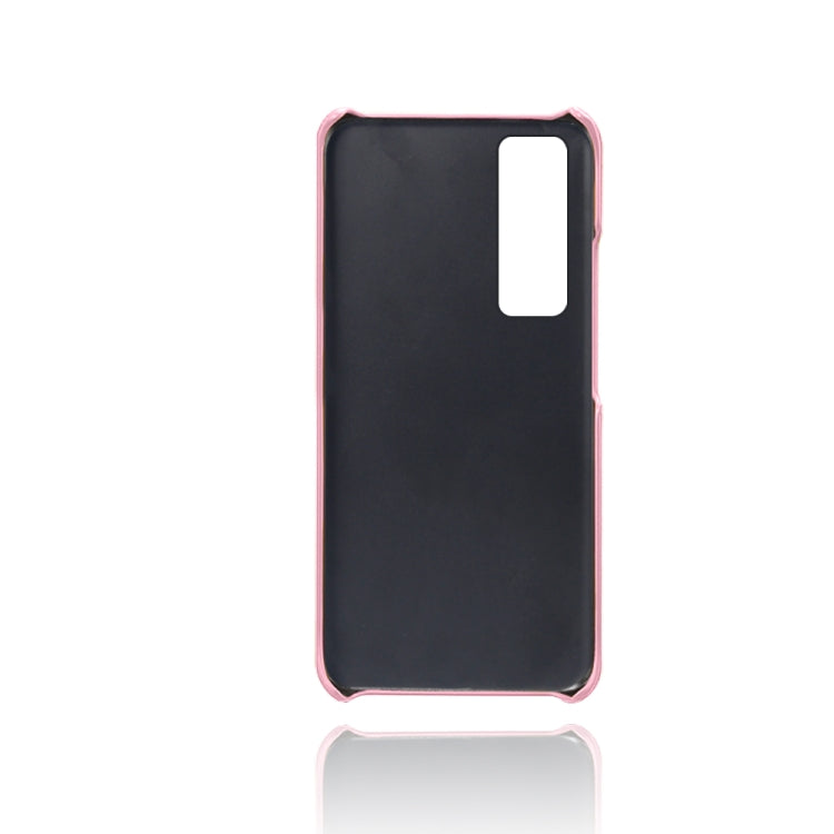 For Huawei nova 7 Pro Calf Texture PC + PU Leather Back Cover Shockproof Case with Dual Card Slots