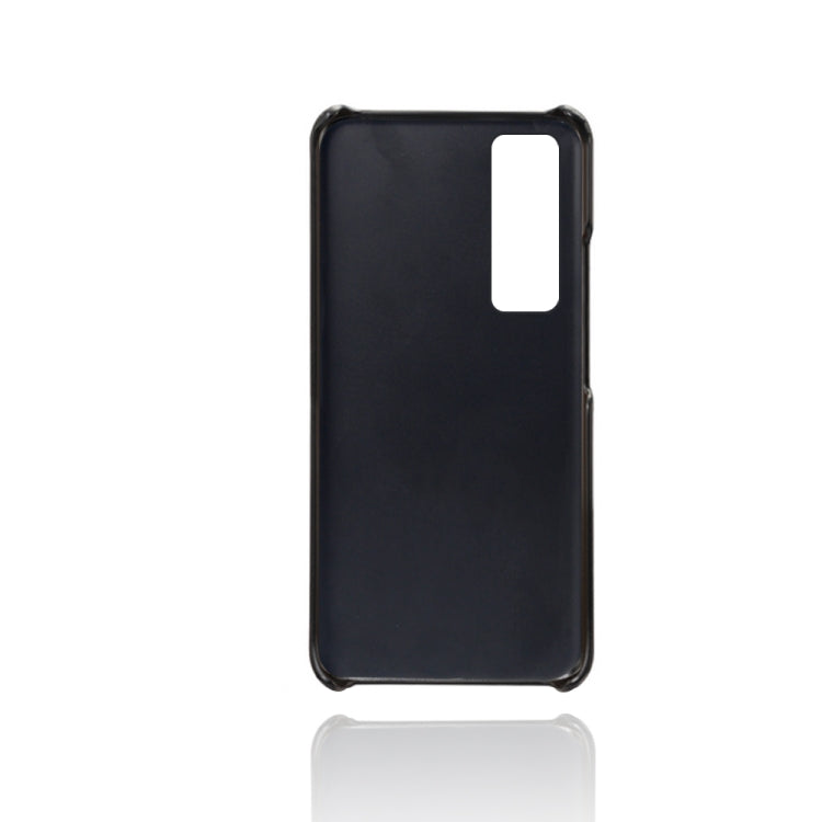 For Huawei nova 7 Pro Calf Texture PC + PU Leather Back Cover Shockproof Case with Dual Card Slots