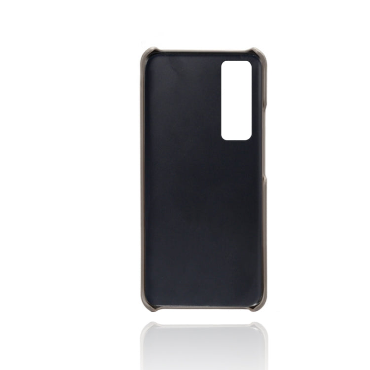 For Huawei nova 7 Pro Calf Texture PC + PU Leather Back Cover Shockproof Case with Dual Card Slots
