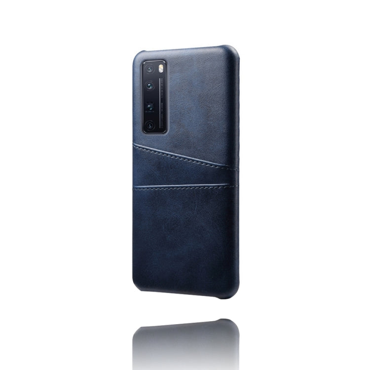 For Huawei nova 7 Pro Calf Texture PC + PU Leather Back Cover Shockproof Case with Dual Card Slots