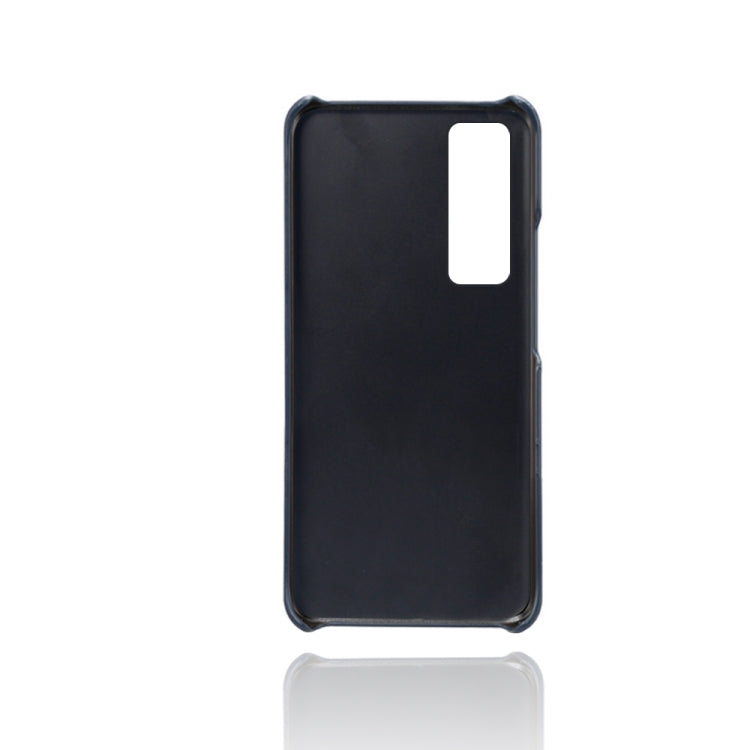 For Huawei nova 7 Pro Calf Texture PC + PU Leather Back Cover Shockproof Case with Dual Card Slots