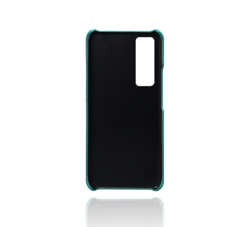 For Huawei nova 7 Pro Calf Texture PC + PU Leather Back Cover Shockproof Case with Dual Card Slots