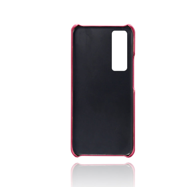 For Huawei nova 7 Pro Calf Texture PC + PU Leather Back Cover Shockproof Case with Dual Card Slots
