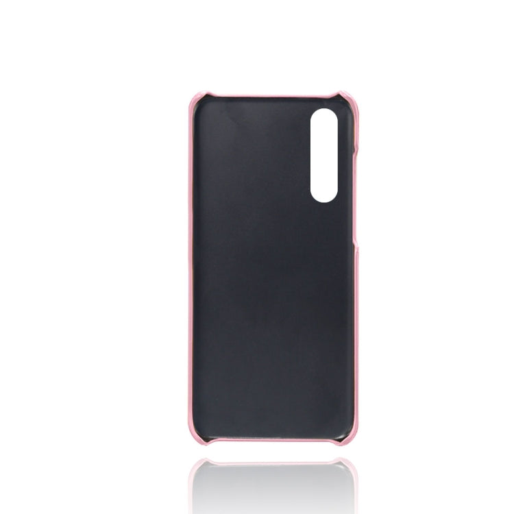 For Huawei P30 Calf Texture PC + PU Leather Back Cover Shockproof Case with Dual Card Slots