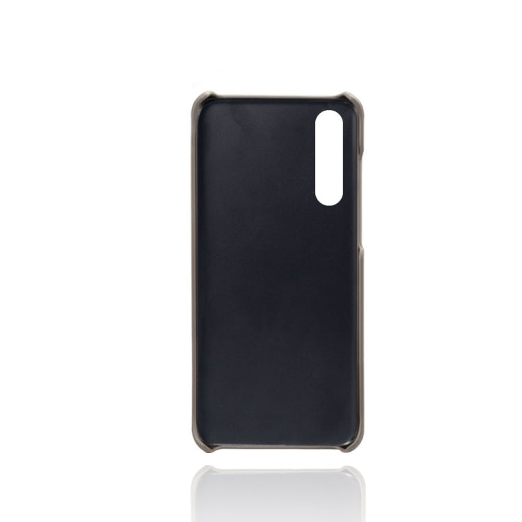 For Huawei P30 Calf Texture PC + PU Leather Back Cover Shockproof Case with Dual Card Slots