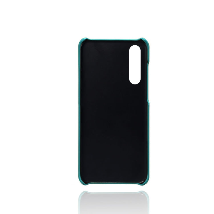 For Huawei P30 Calf Texture PC + PU Leather Back Cover Shockproof Case with Dual Card Slots