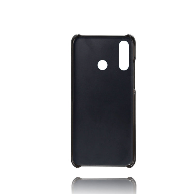For Huawei P30 Lite Calf Texture PC + PU Leather Back Cover Shockproof Case with Dual Card Slots