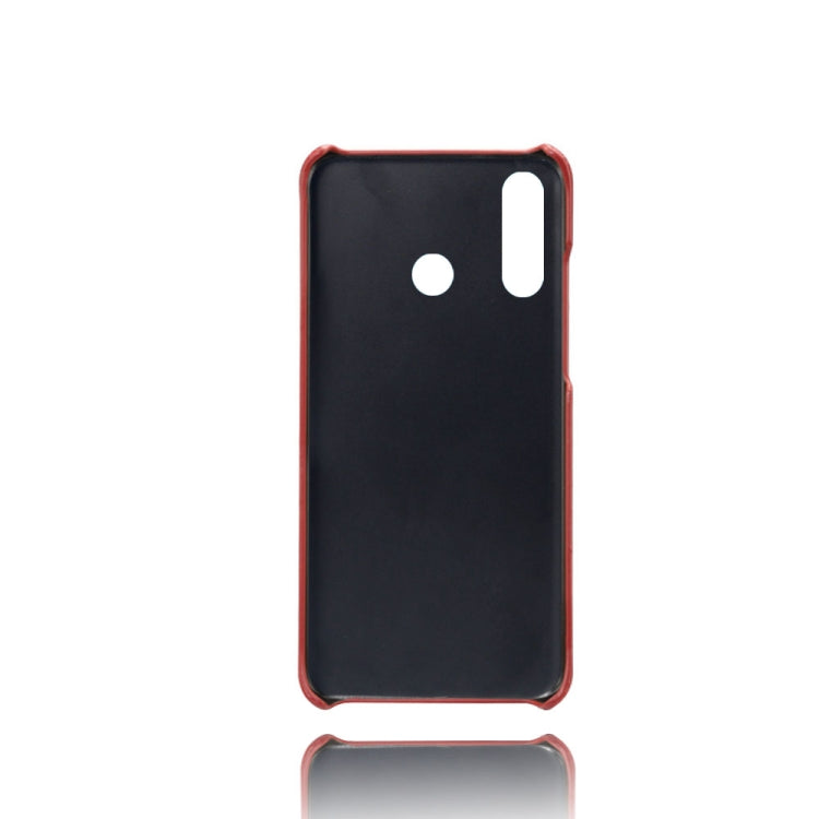 For Huawei P30 Lite Calf Texture PC + PU Leather Back Cover Shockproof Case with Dual Card Slots