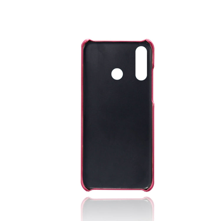 For Huawei P30 Lite Calf Texture PC + PU Leather Back Cover Shockproof Case with Dual Card Slots