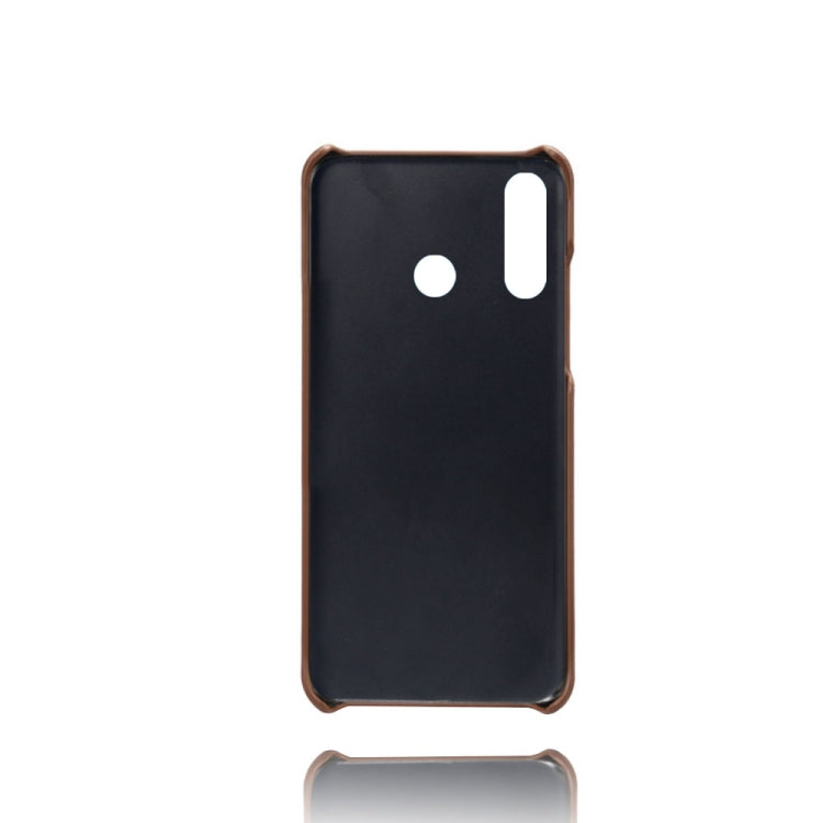 For Huawei P30 Lite Calf Texture PC + PU Leather Back Cover Shockproof Case with Dual Card Slots