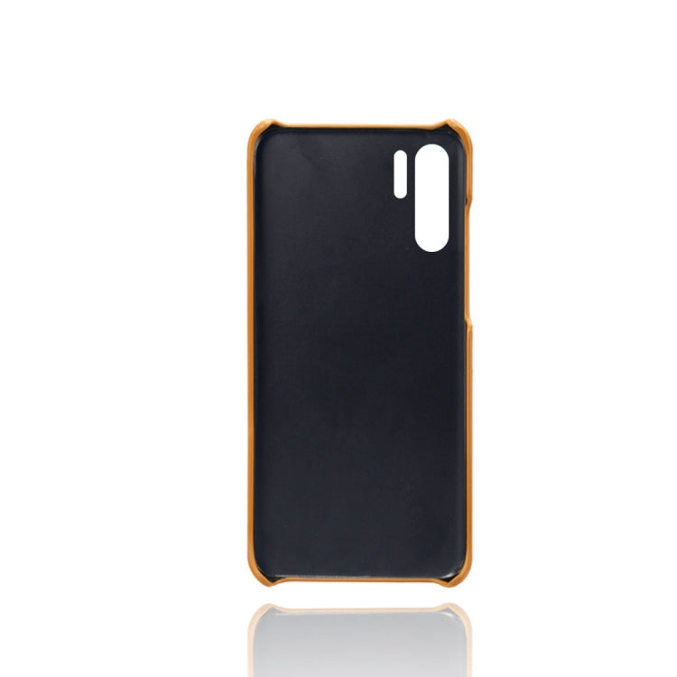 For Huawei P30 Pro Calf Texture PC + PU Leather Back Cover Shockproof Case with Dual Card Slots