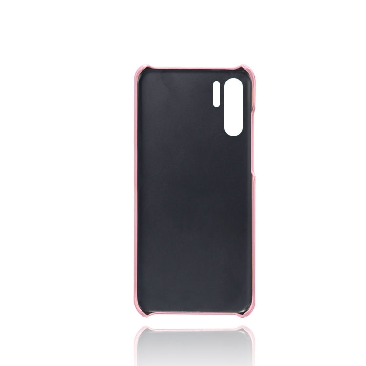 For Huawei P30 Pro Calf Texture PC + PU Leather Back Cover Shockproof Case with Dual Card Slots