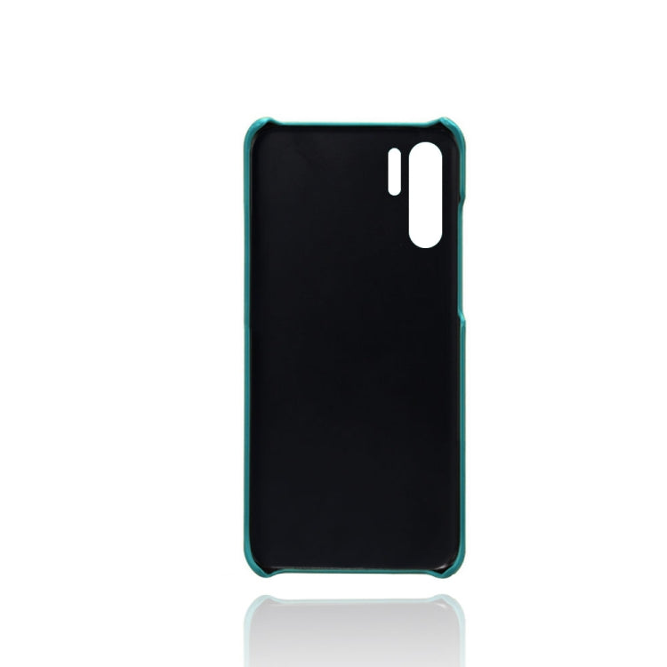 For Huawei P30 Pro Calf Texture PC + PU Leather Back Cover Shockproof Case with Dual Card Slots