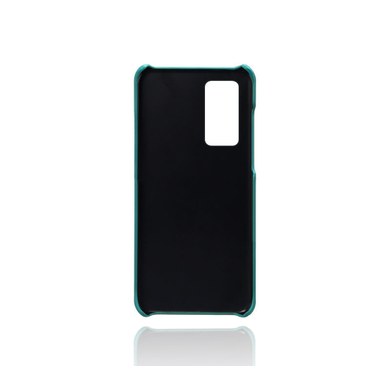 For Huawei P40 Calf Texture PC + PU Leather Back Cover Shockproof Case with Dual Card Slots