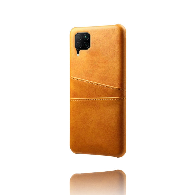For Huawei P40 Lite Calf Texture PC + PU Leather Back Cover Shockproof Case with Dual Card Slots