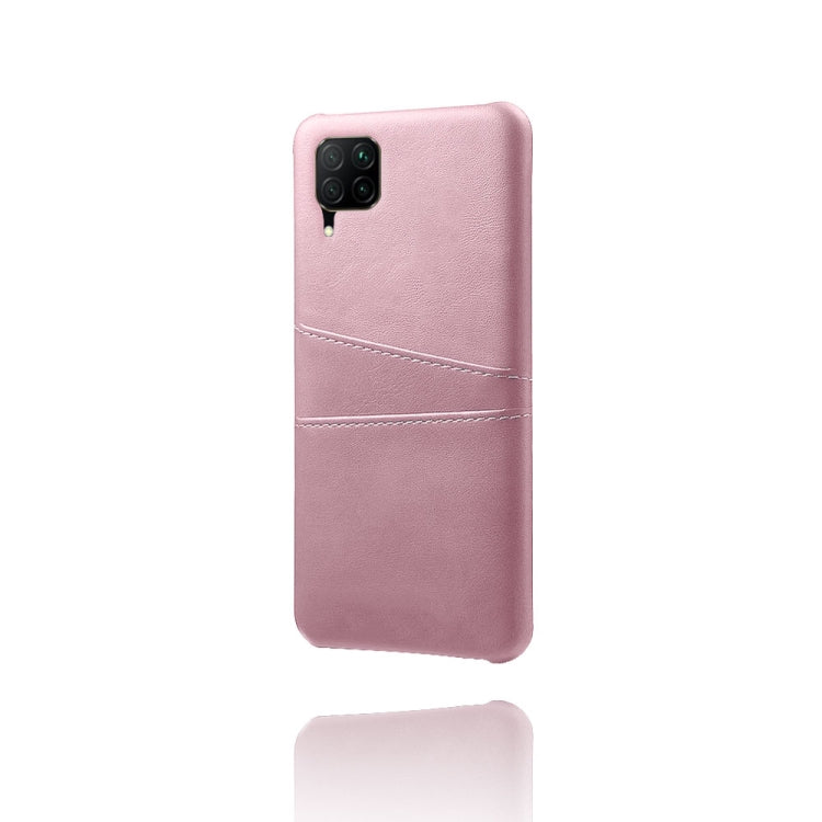 For Huawei P40 Lite Calf Texture PC + PU Leather Back Cover Shockproof Case with Dual Card Slots