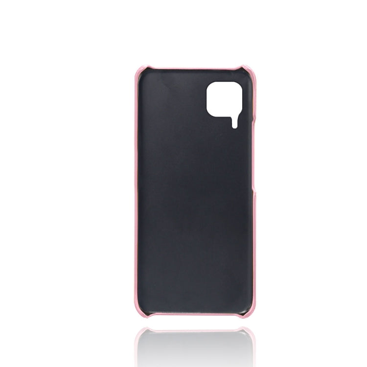 For Huawei P40 Lite Calf Texture PC + PU Leather Back Cover Shockproof Case with Dual Card Slots