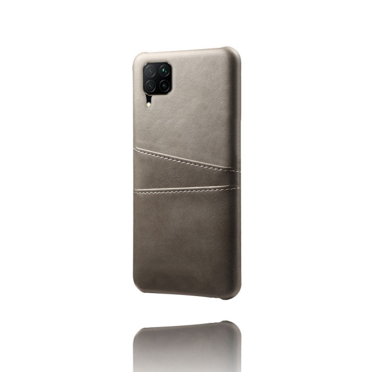 For Huawei P40 Lite Calf Texture PC + PU Leather Back Cover Shockproof Case with Dual Card Slots