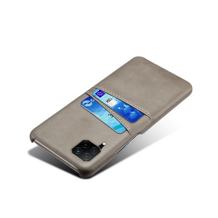 For Huawei P40 Lite Calf Texture PC + PU Leather Back Cover Shockproof Case with Dual Card Slots