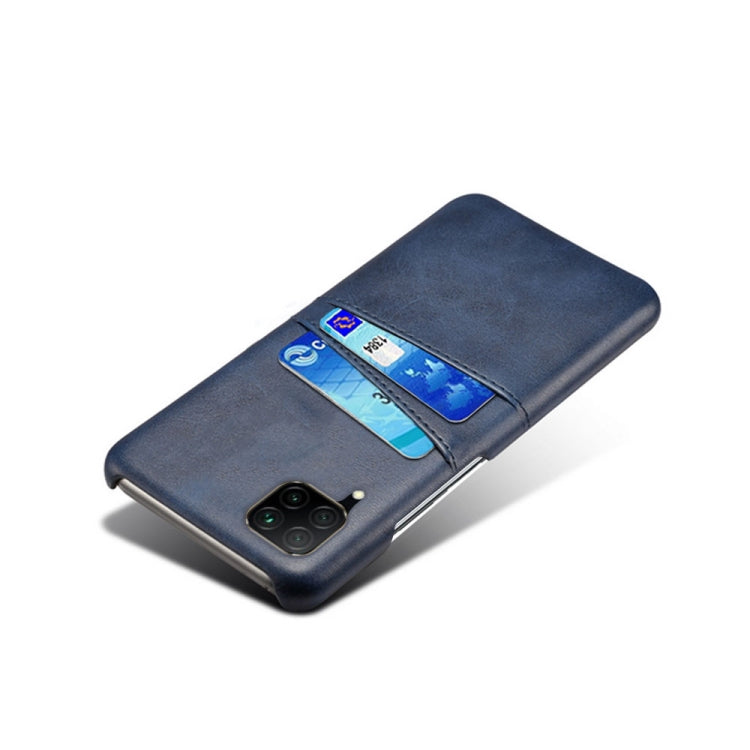 For Huawei P40 Lite Calf Texture PC + PU Leather Back Cover Shockproof Case with Dual Card Slots