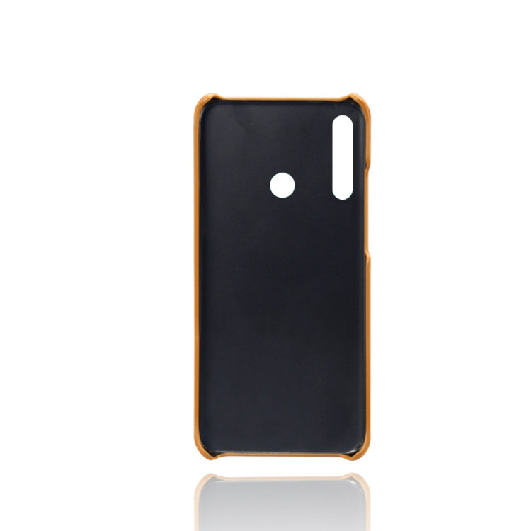 For Huawei P40 lite E Calf Texture PC + PU Leather Back Cover Shockproof Case with Dual Card Slots