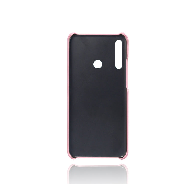 For Huawei P40 lite E Calf Texture PC + PU Leather Back Cover Shockproof Case with Dual Card Slots