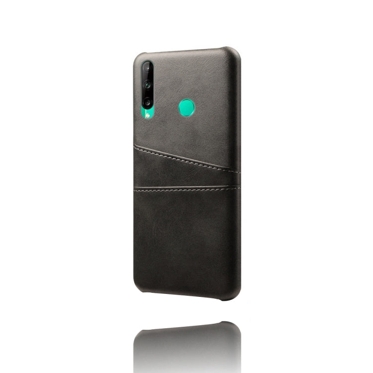 For Huawei P40 lite E Calf Texture PC + PU Leather Back Cover Shockproof Case with Dual Card Slots
