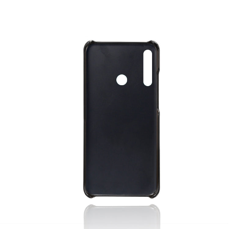 For Huawei P40 lite E Calf Texture PC + PU Leather Back Cover Shockproof Case with Dual Card Slots