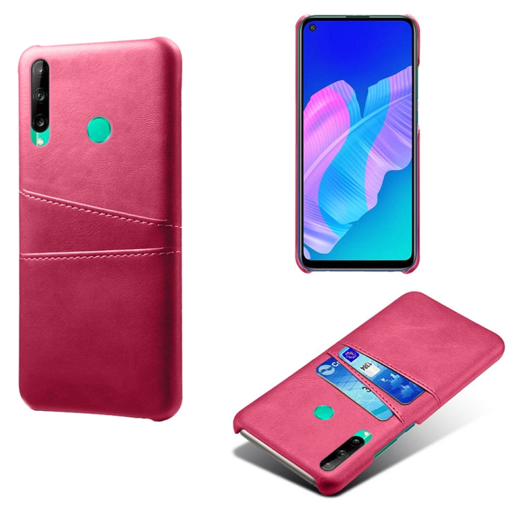 For Huawei P40 lite E Calf Texture PC + PU Leather Back Cover Shockproof Case with Dual Card Slots