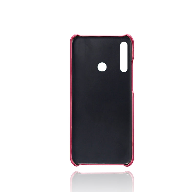For Huawei P40 lite E Calf Texture PC + PU Leather Back Cover Shockproof Case with Dual Card Slots