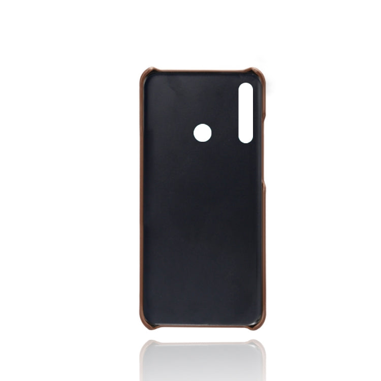 For Huawei P40 lite E Calf Texture PC + PU Leather Back Cover Shockproof Case with Dual Card Slots