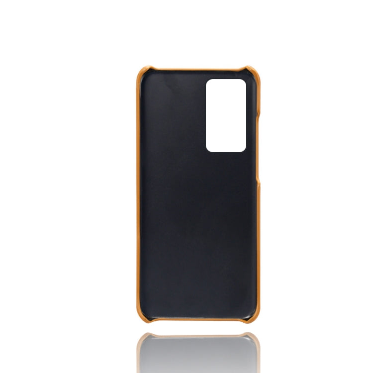 For Huawei P40 Pro Calf Texture PC + PU Leather Back Cover Shockproof Case with Dual Card Slots