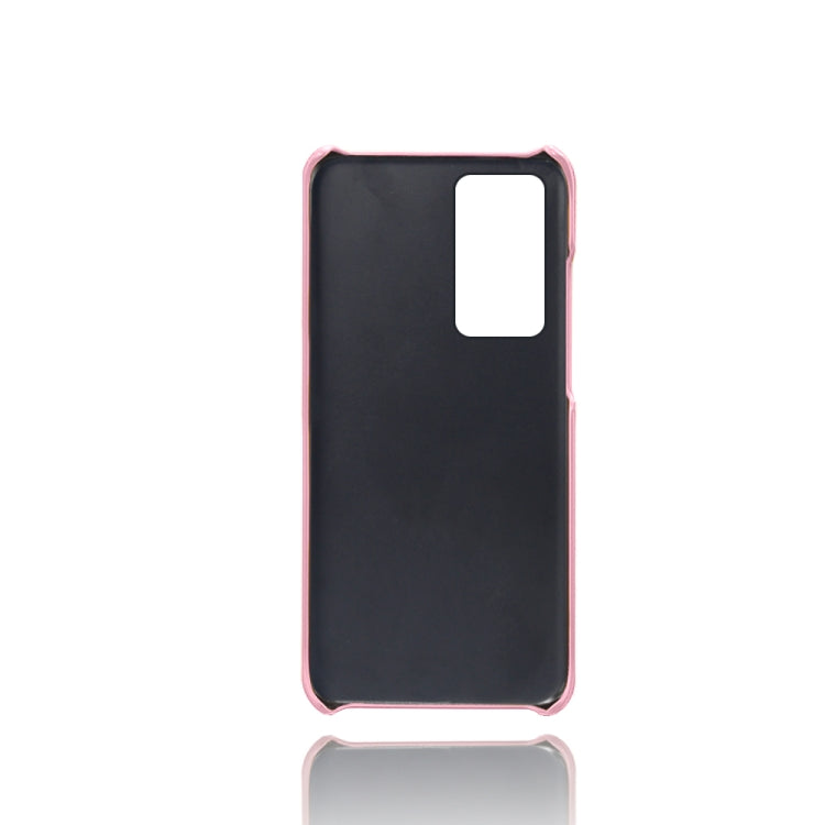 For Huawei P40 Pro Calf Texture PC + PU Leather Back Cover Shockproof Case with Dual Card Slots