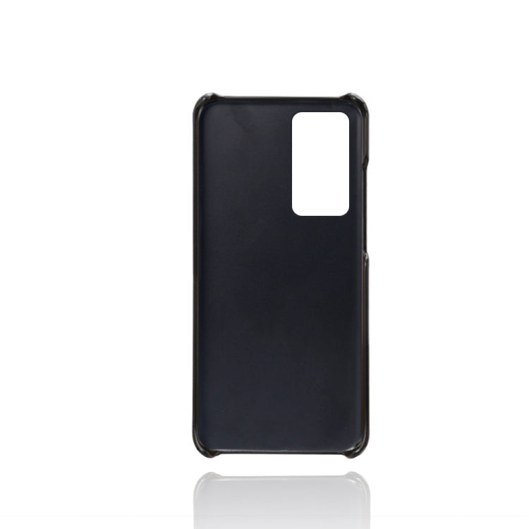 For Huawei P40 Pro Calf Texture PC + PU Leather Back Cover Shockproof Case with Dual Card Slots