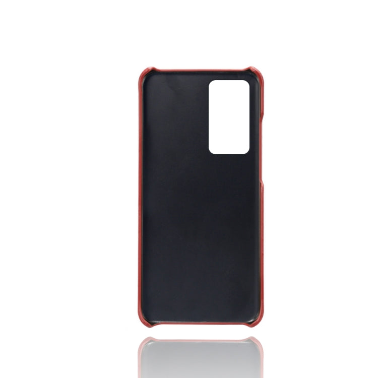 For Huawei P40 Pro Calf Texture PC + PU Leather Back Cover Shockproof Case with Dual Card Slots
