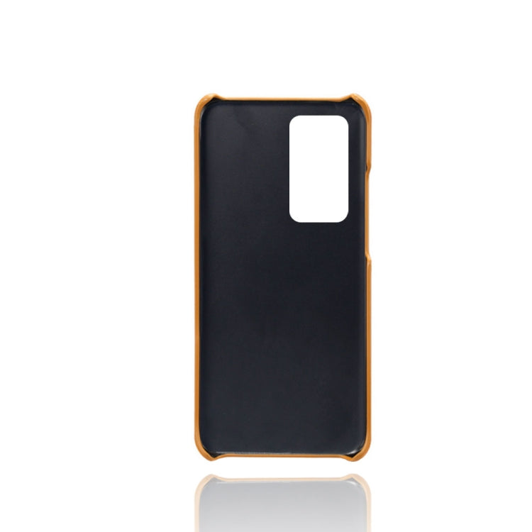For Huawei P40 Pro+ Calf Texture PC + PU Leather Back Cover Shockproof Case with Dual Card Slots