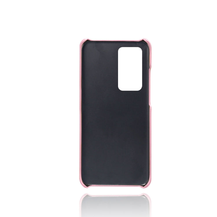 For Huawei P40 Pro+ Calf Texture PC + PU Leather Back Cover Shockproof Case with Dual Card Slots