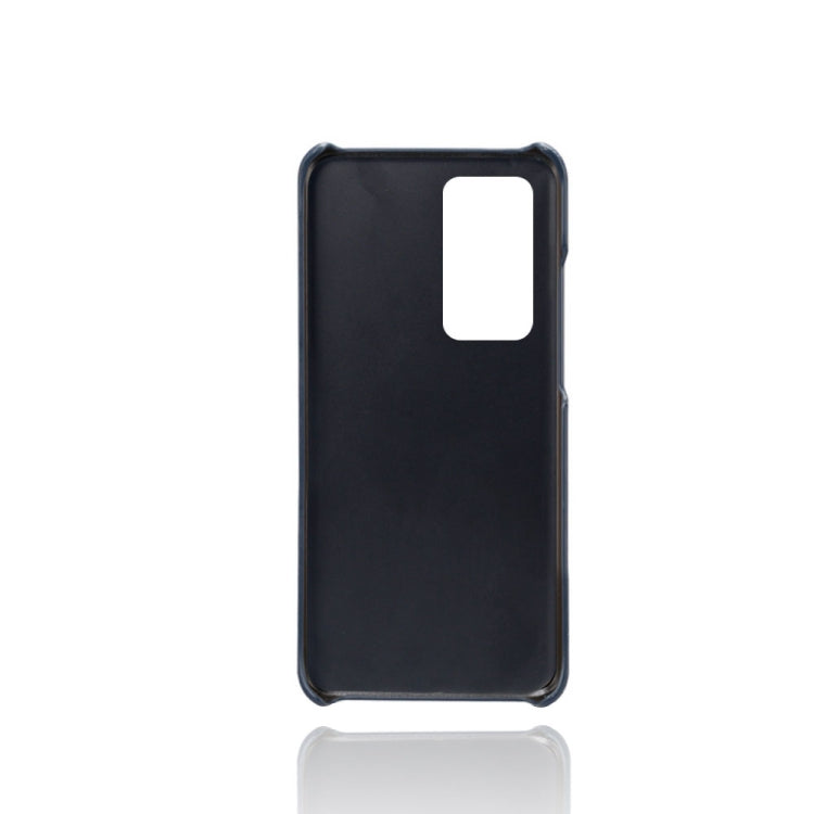 For Huawei P40 Pro+ Calf Texture PC + PU Leather Back Cover Shockproof Case with Dual Card Slots