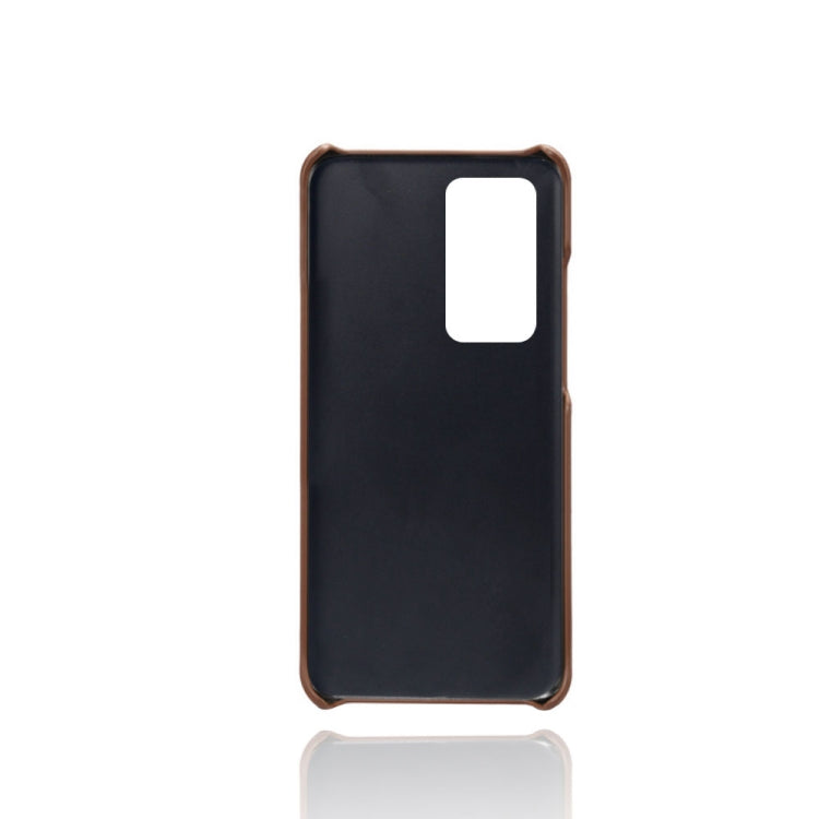 For Huawei P40 Pro+ Calf Texture PC + PU Leather Back Cover Shockproof Case with Dual Card Slots