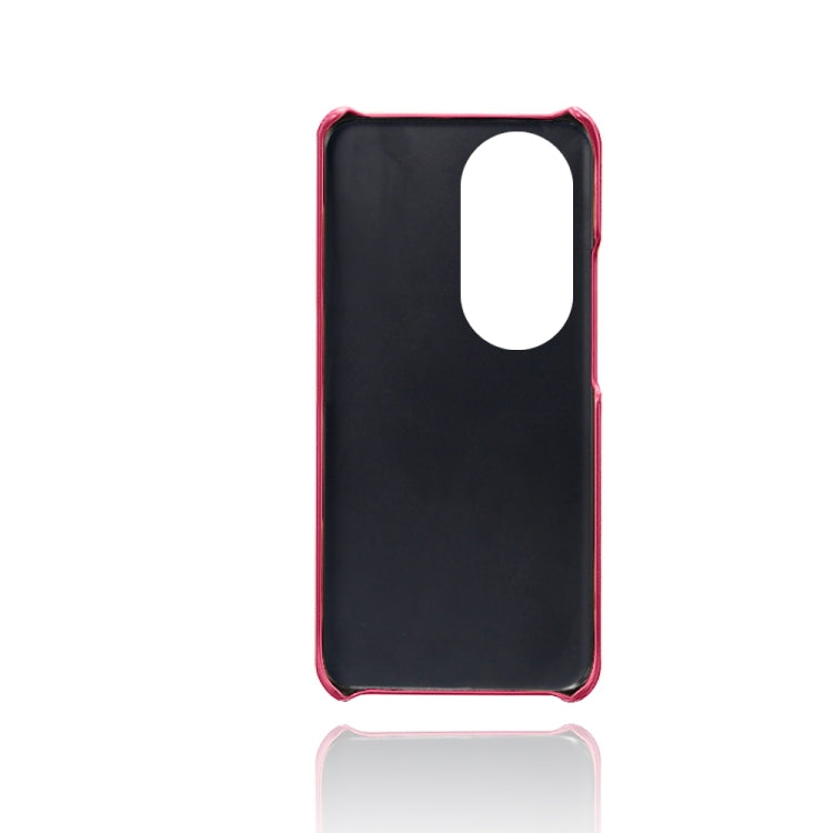 For Huawei P50 Calf Texture PC + PU Leather Back Cover Shockproof Case with Dual Card Slots