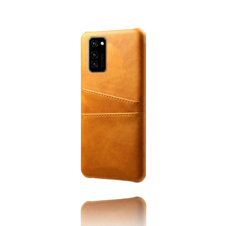 For Honor V30 Calf Texture PC + PU Leather Back Cover Shockproof Case with Dual Card Slots