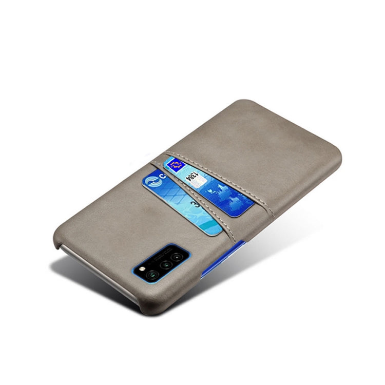 For Honor V30 Calf Texture PC + PU Leather Back Cover Shockproof Case with Dual Card Slots