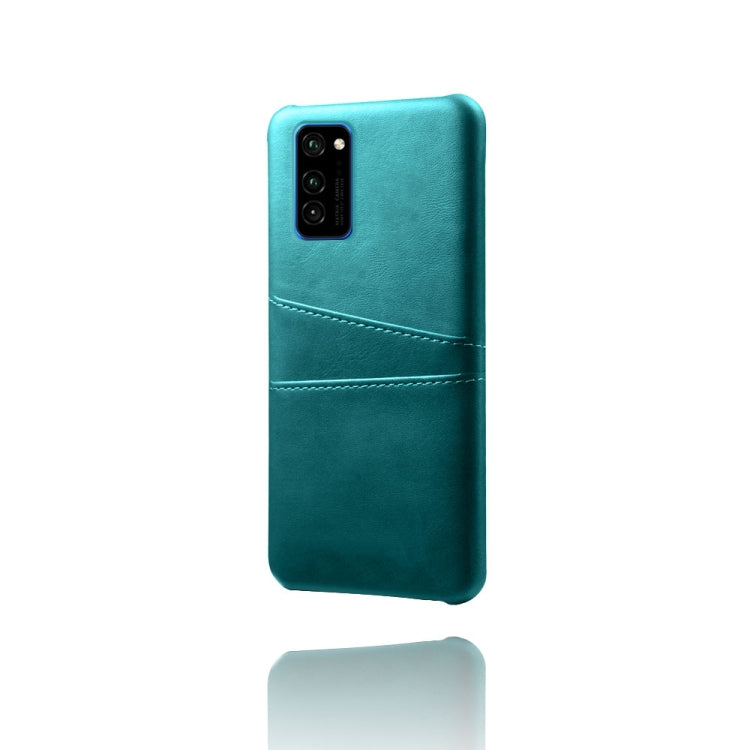 For Honor V30 Calf Texture PC + PU Leather Back Cover Shockproof Case with Dual Card Slots