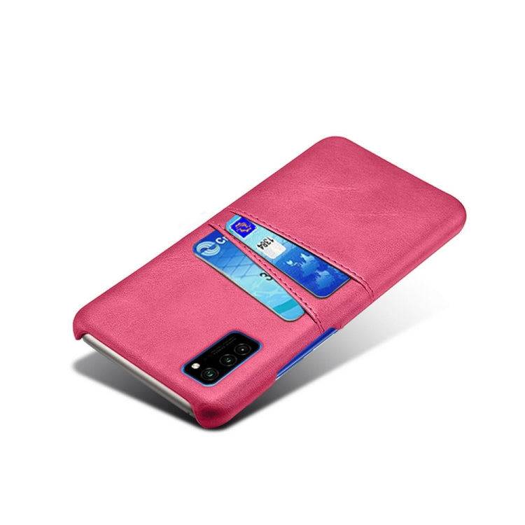 For Honor V30 Calf Texture PC + PU Leather Back Cover Shockproof Case with Dual Card Slots