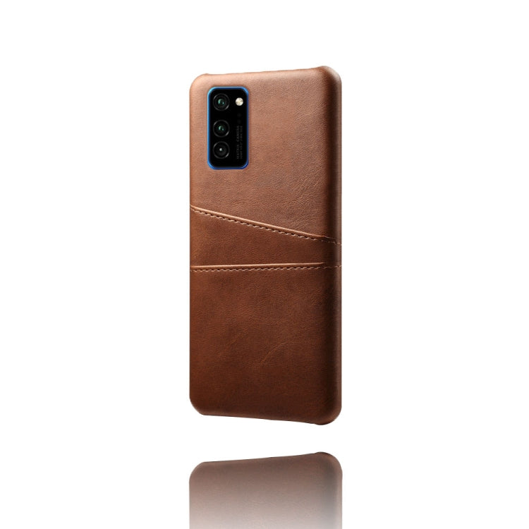 For Honor V30 Calf Texture PC + PU Leather Back Cover Shockproof Case with Dual Card Slots
