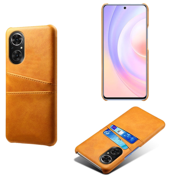 For Honor 50 SE Calf Texture PC + PU Leather Back Cover Shockproof Case with Dual Card Slots