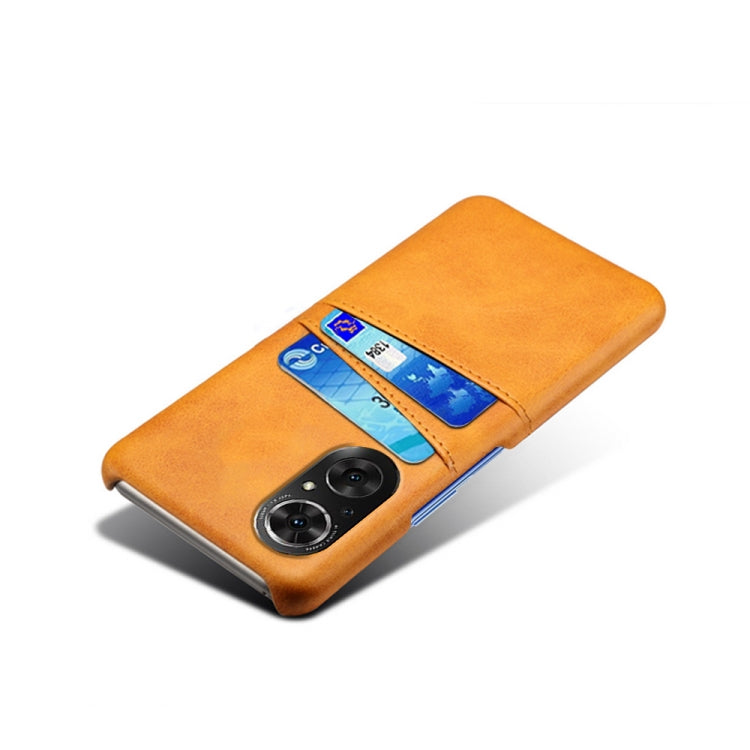 For Honor 50 SE Calf Texture PC + PU Leather Back Cover Shockproof Case with Dual Card Slots
