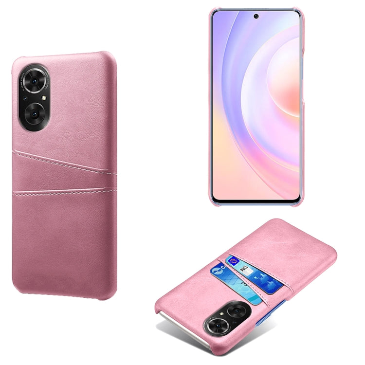 For Honor 50 SE Calf Texture PC + PU Leather Back Cover Shockproof Case with Dual Card Slots