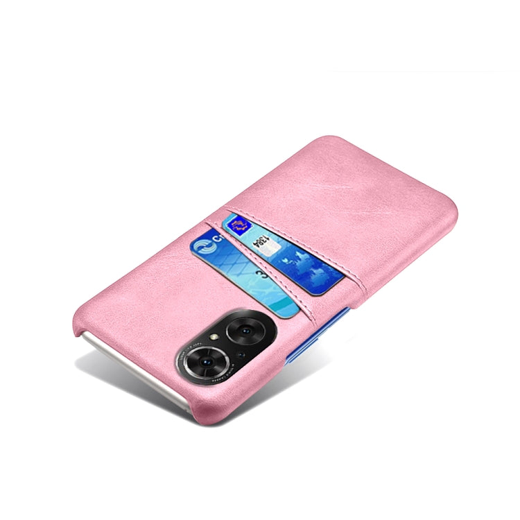 For Honor 50 SE Calf Texture PC + PU Leather Back Cover Shockproof Case with Dual Card Slots